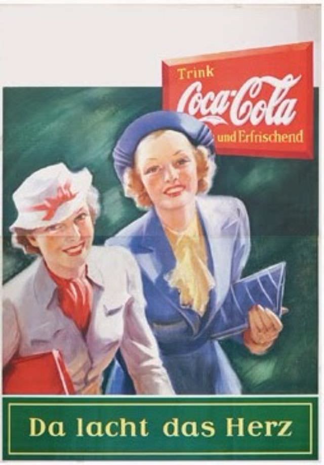Coca-Cola ad, Nazi Germany, 1938.