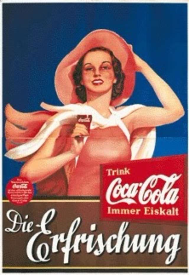 Coca-Cola ad, Nazi Germany, 1938.