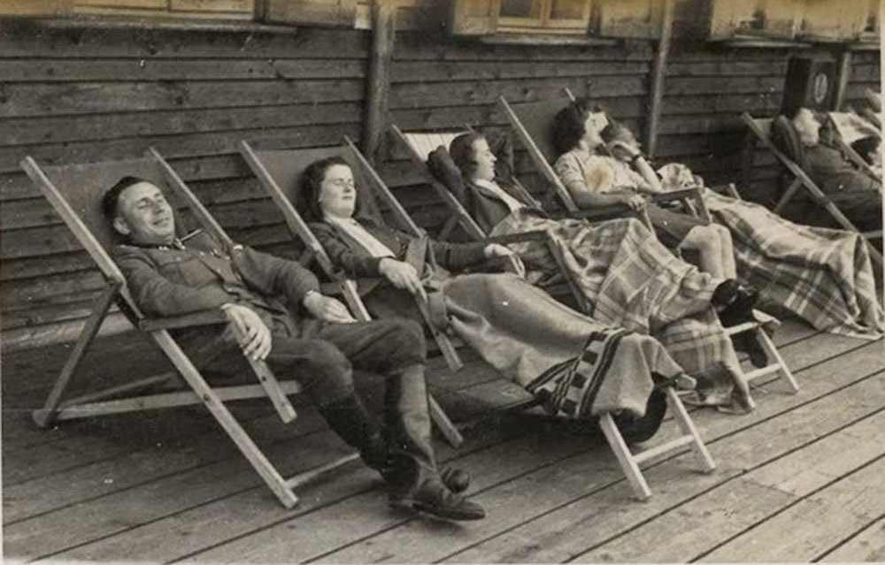 Resting at the Solahütte retreat center.