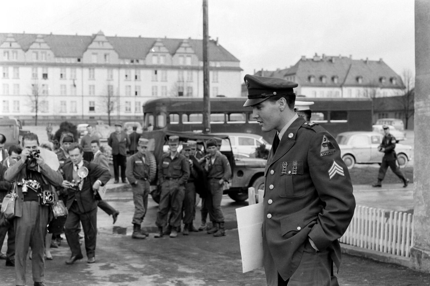 Sgt. Elvis Presley prepares to leave Germany, March 1960.