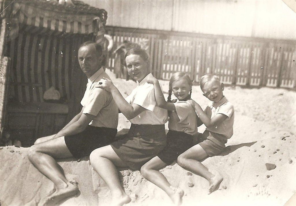 Father, mother, and two children, ca. 1930s