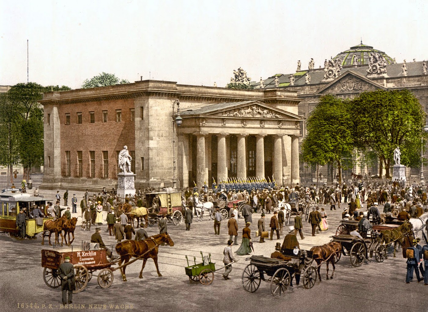 The "New Guard" and street scene, Berlin, Germany, 1890