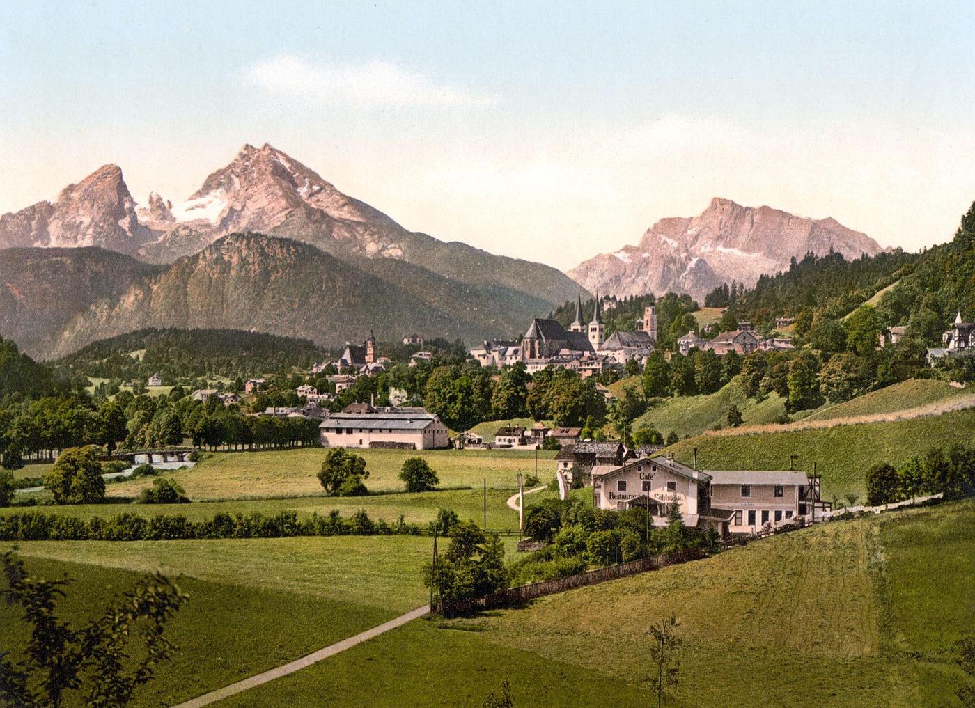 Berchtesgaden from Malerhugel, Upper Bavaria, Germany, 1890.