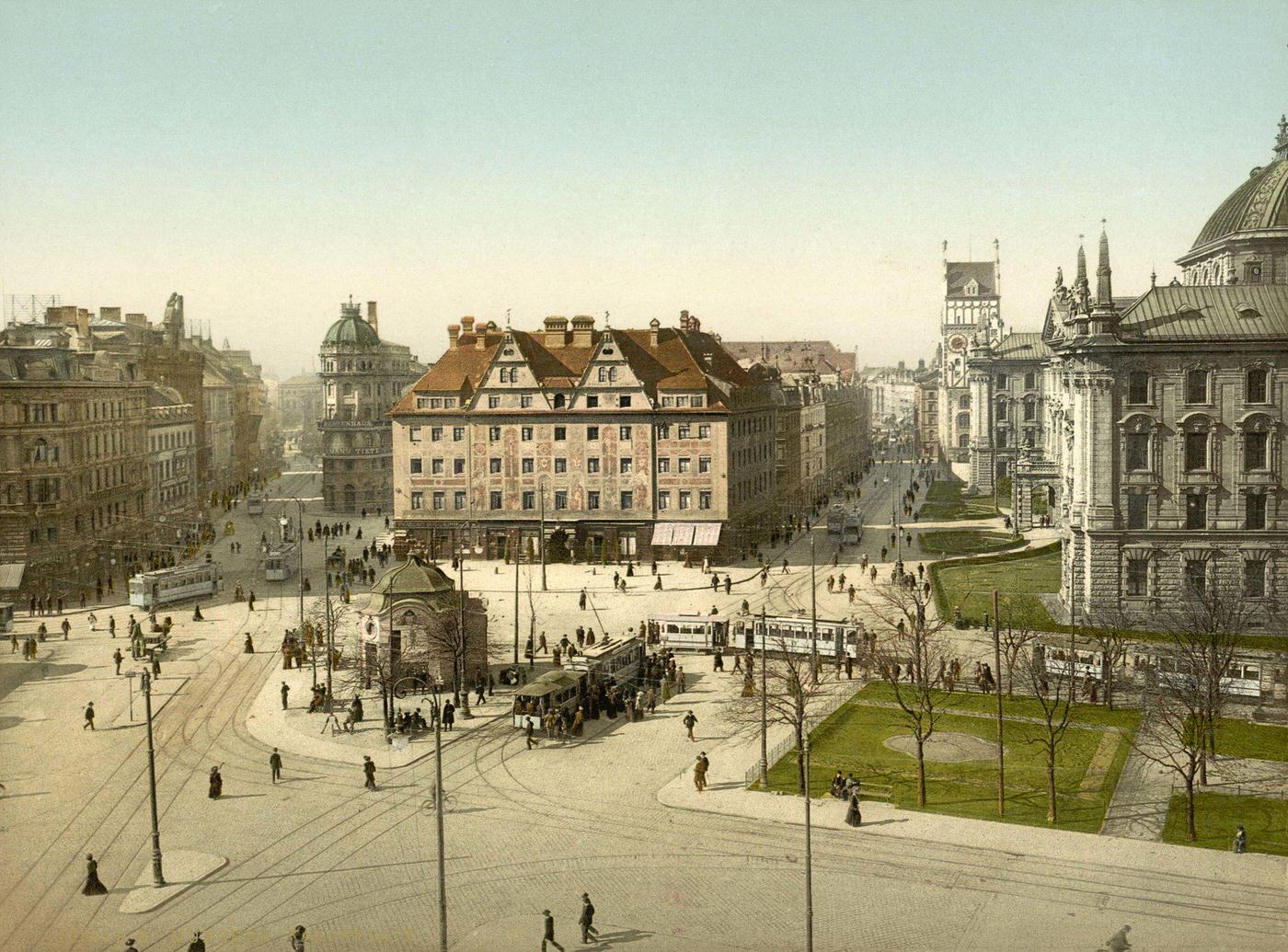 Karlsplatz Munich, Germany, 1890s