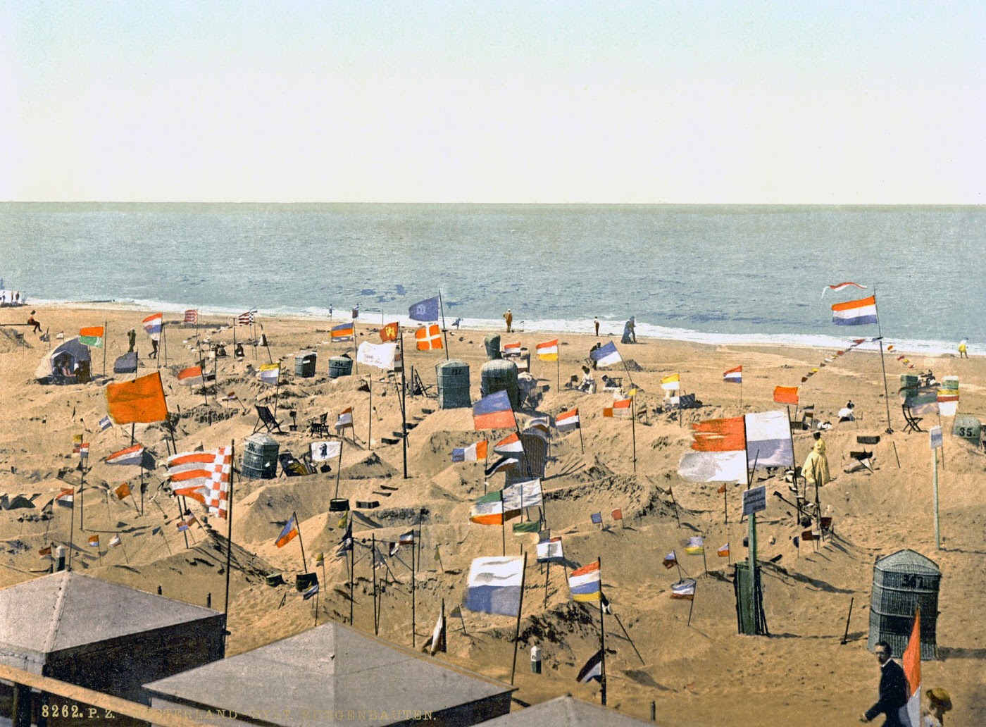 Building sand castles, Westerland, Sylt, Schleswig-Holstein, Germany, 1890