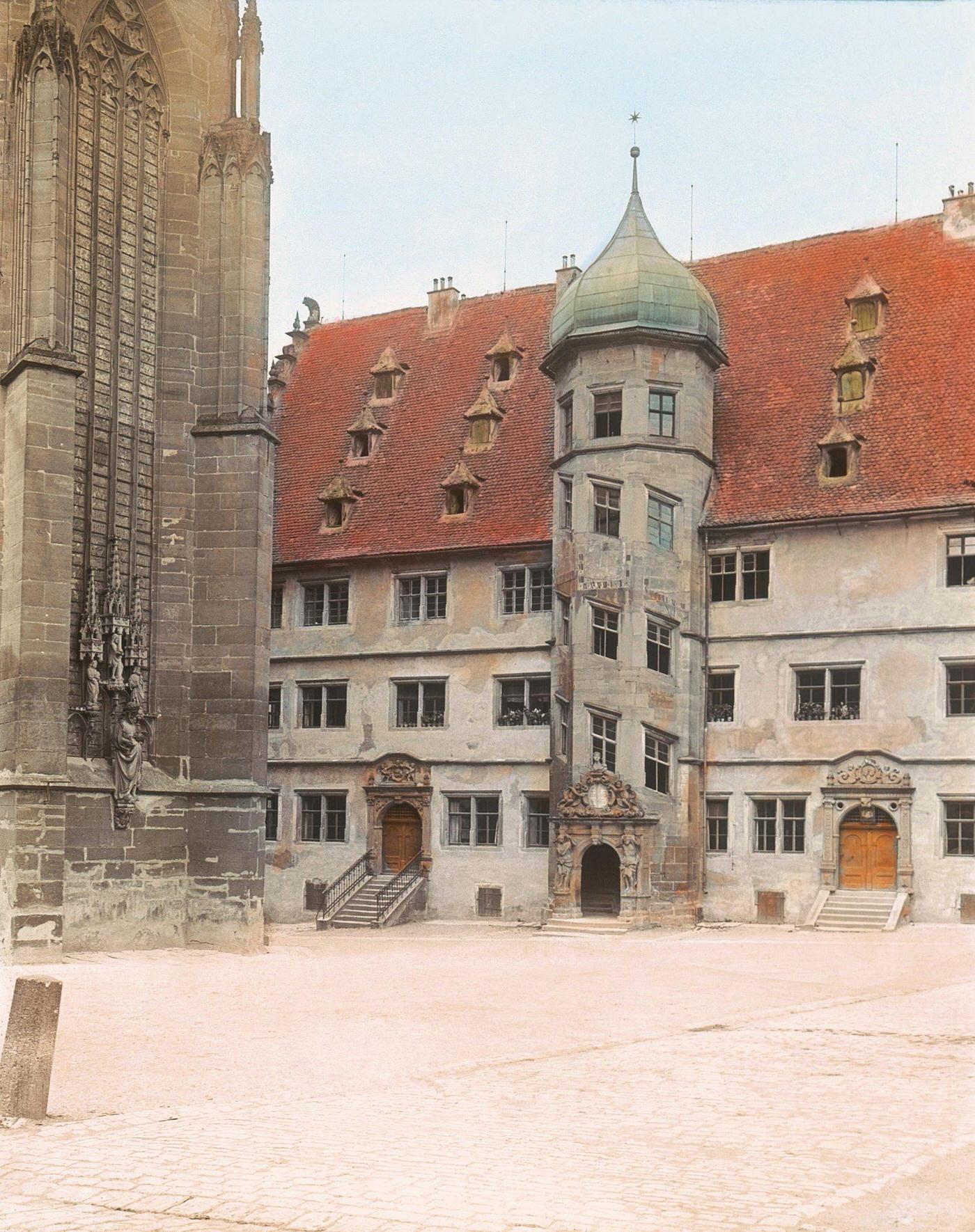 Rothenburg ob der Tauber Gymnasium in Bavaria, Germany, 1890s