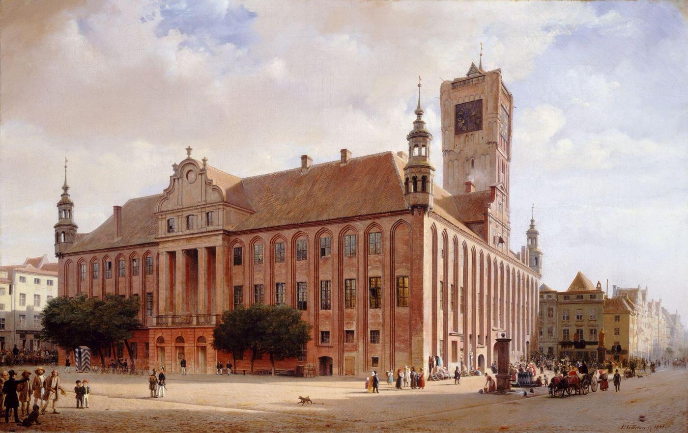 City Hall at Thorn, 1848, artist Eduard Gaertner.