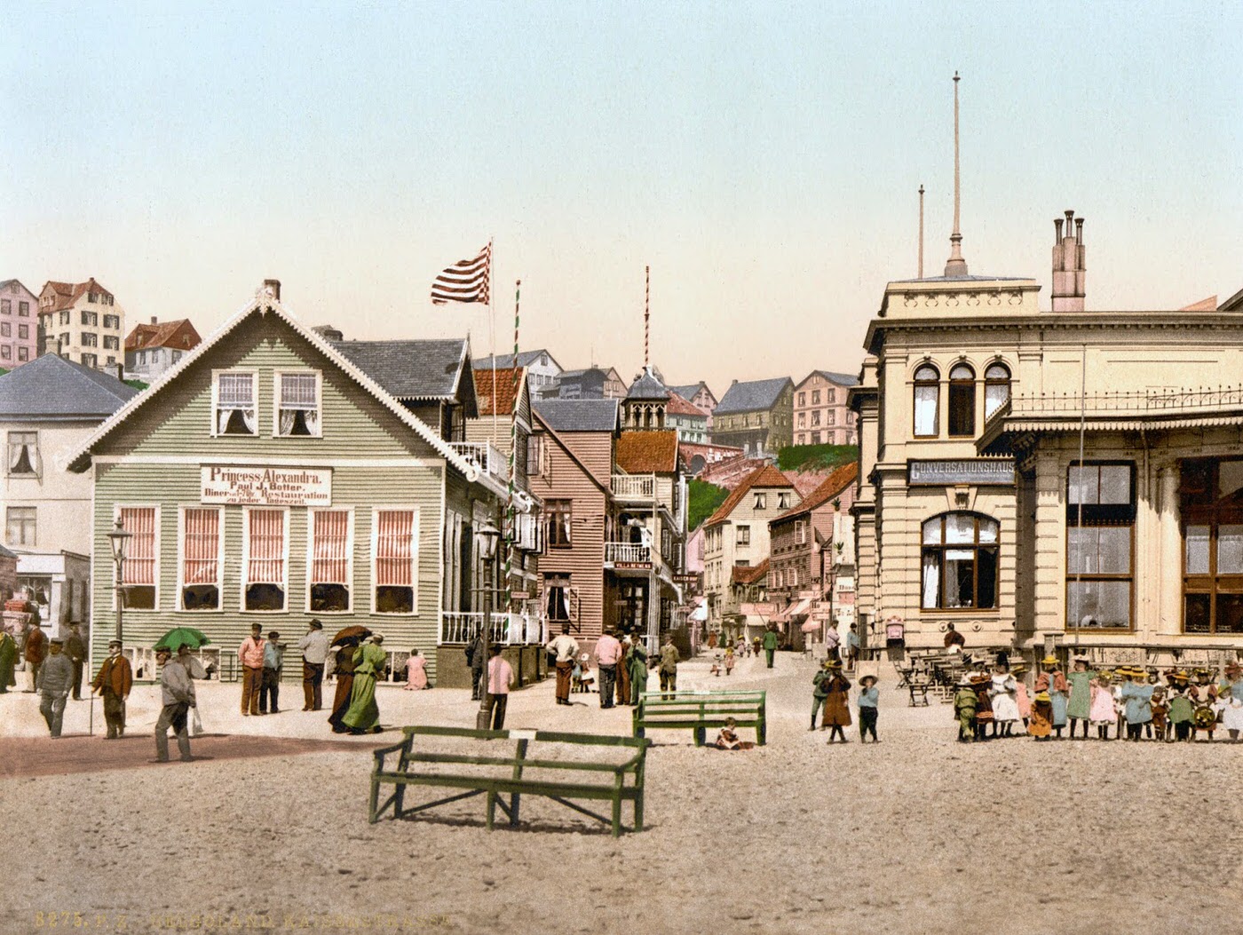 Kaiserstrasse, Helgoland, Germany, 1890
