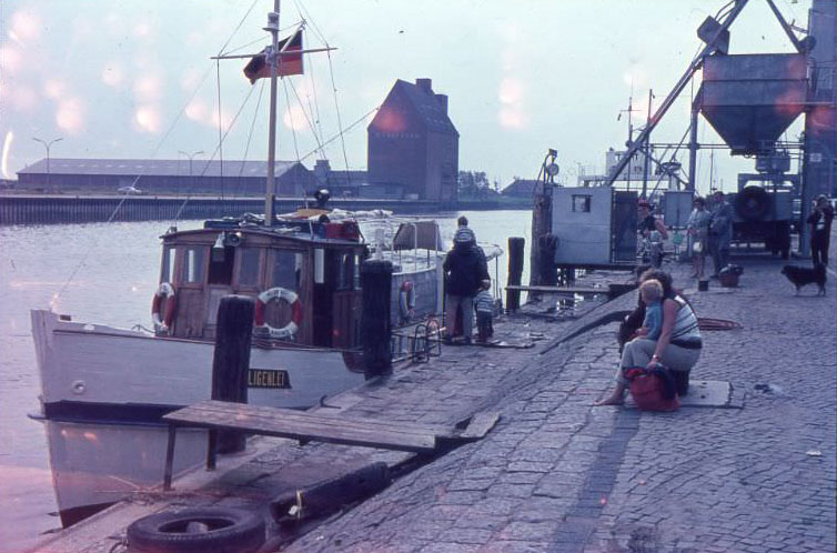 The "Hilligenlei": Ferry to Langeness at Husum Port, 1966