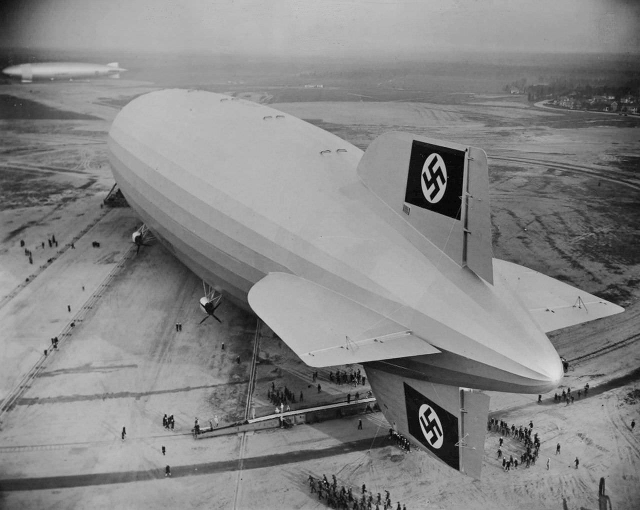 First landing of the Hindenburg in the US, May 9, 1936