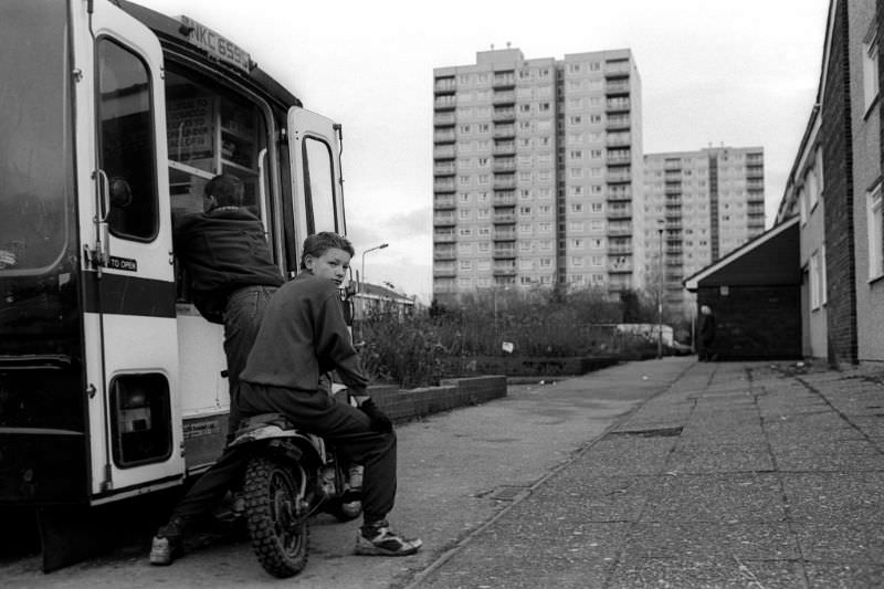 Mobile shop, Croxteth, 1980s