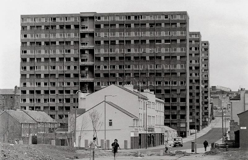 Piggeries shortly before demolition, 1980s