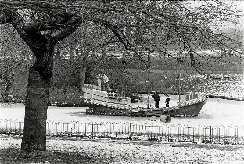 Sefton Park pirate ship, 1980s