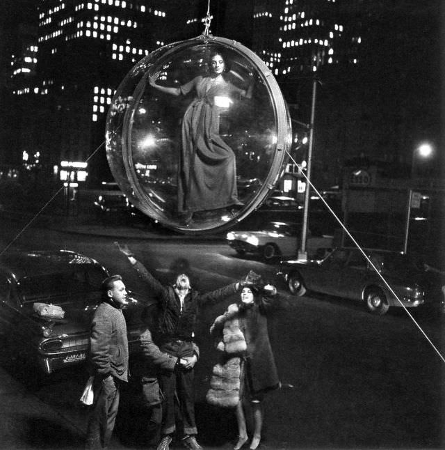 The successful trial run of the 'Bubble' with model Tilly Tizzani in New York City