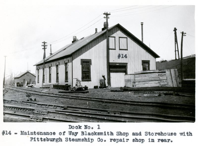 NYCRR Dock No. 1. Maintenance of Way Blacksmith Shop and Storehouse, 1924