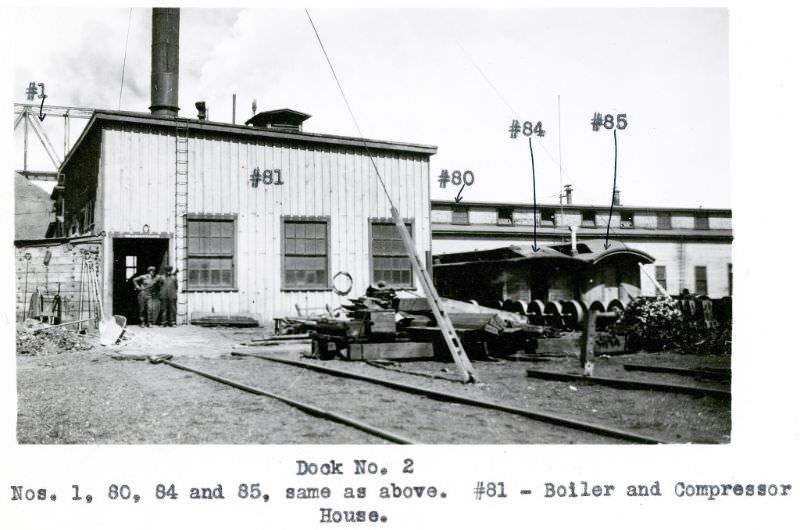 NYCRR Dock No. 2. Boiler and Compressor House, 1924