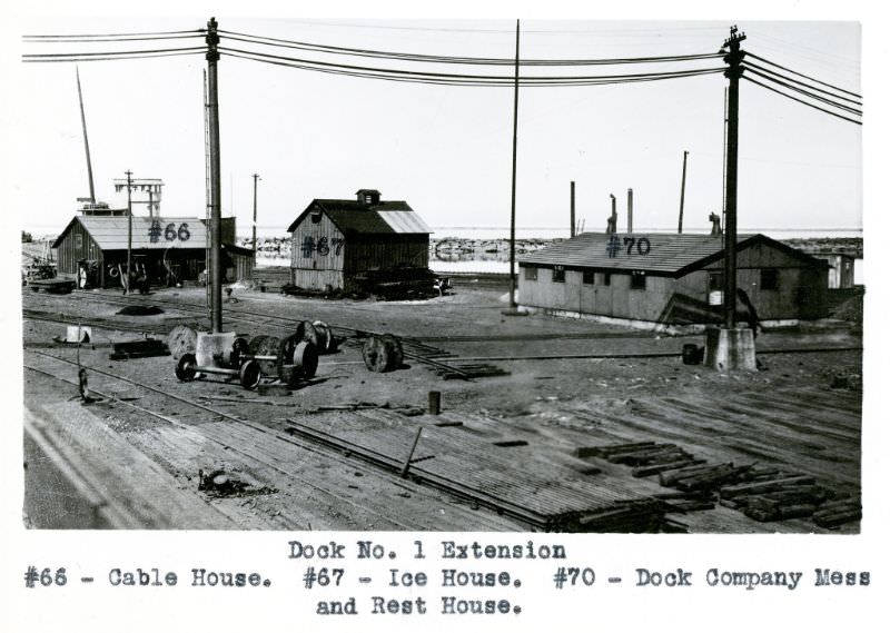NYCRR Dock No. 1 Extension. Cable House, Ice House, Dock Company Mess and Rest House, 1924