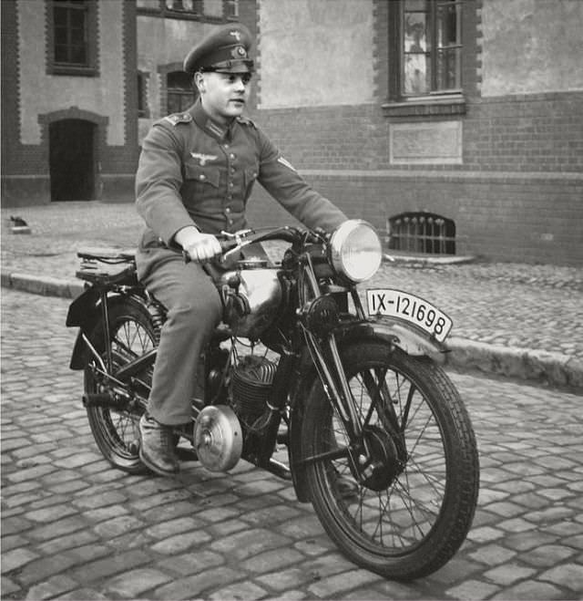 Member of the Wehrmacht in Berlin, Germany, 1940