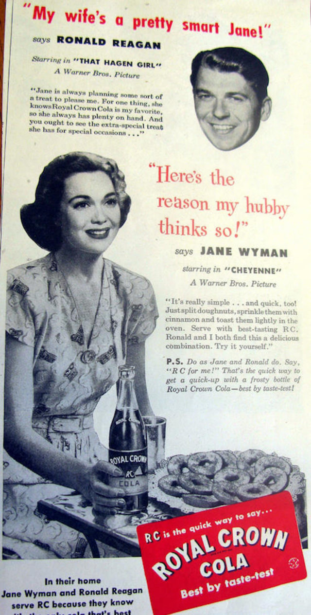 Royal Crown Cola Ad With Jane Wyman, 1947