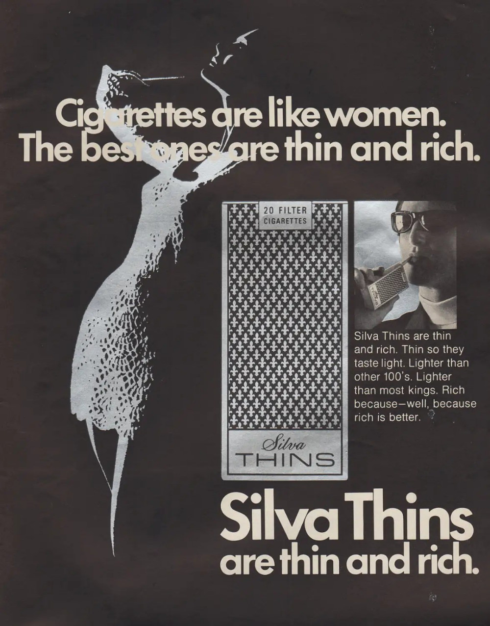 Vintage Vibrancy: A Look at the Bold and Controversial Silva Thins Ads of the 1960s