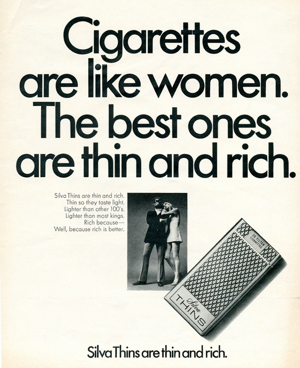 Vintage Vibrancy: A Look at the Bold and Controversial Silva Thins Ads of the 1960s
