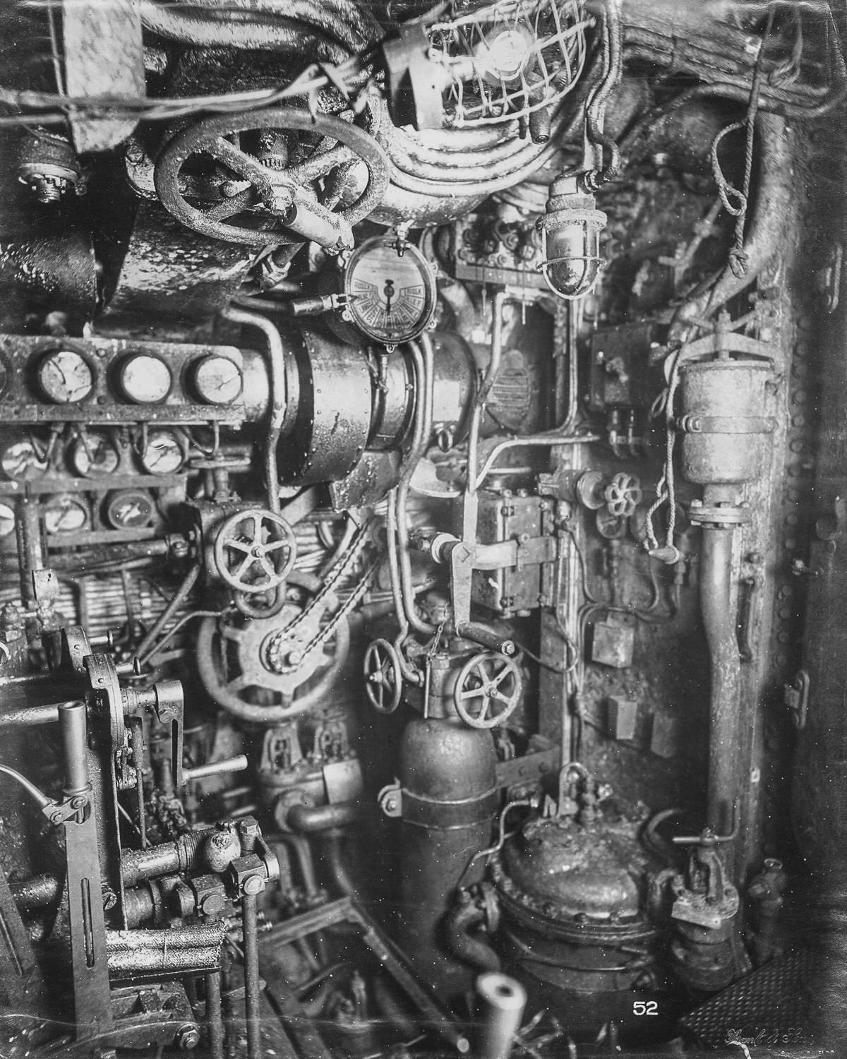 Diesel engine room.