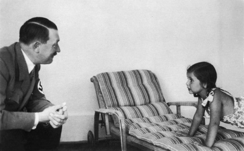 Adolf Hitler with Helga Goebbels