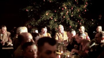 Hitler and Fellow Nazis Celebrating Christmas