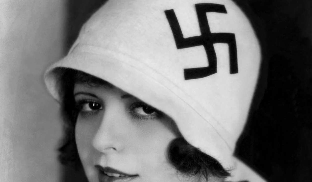 Clara Bow Swastika Hat