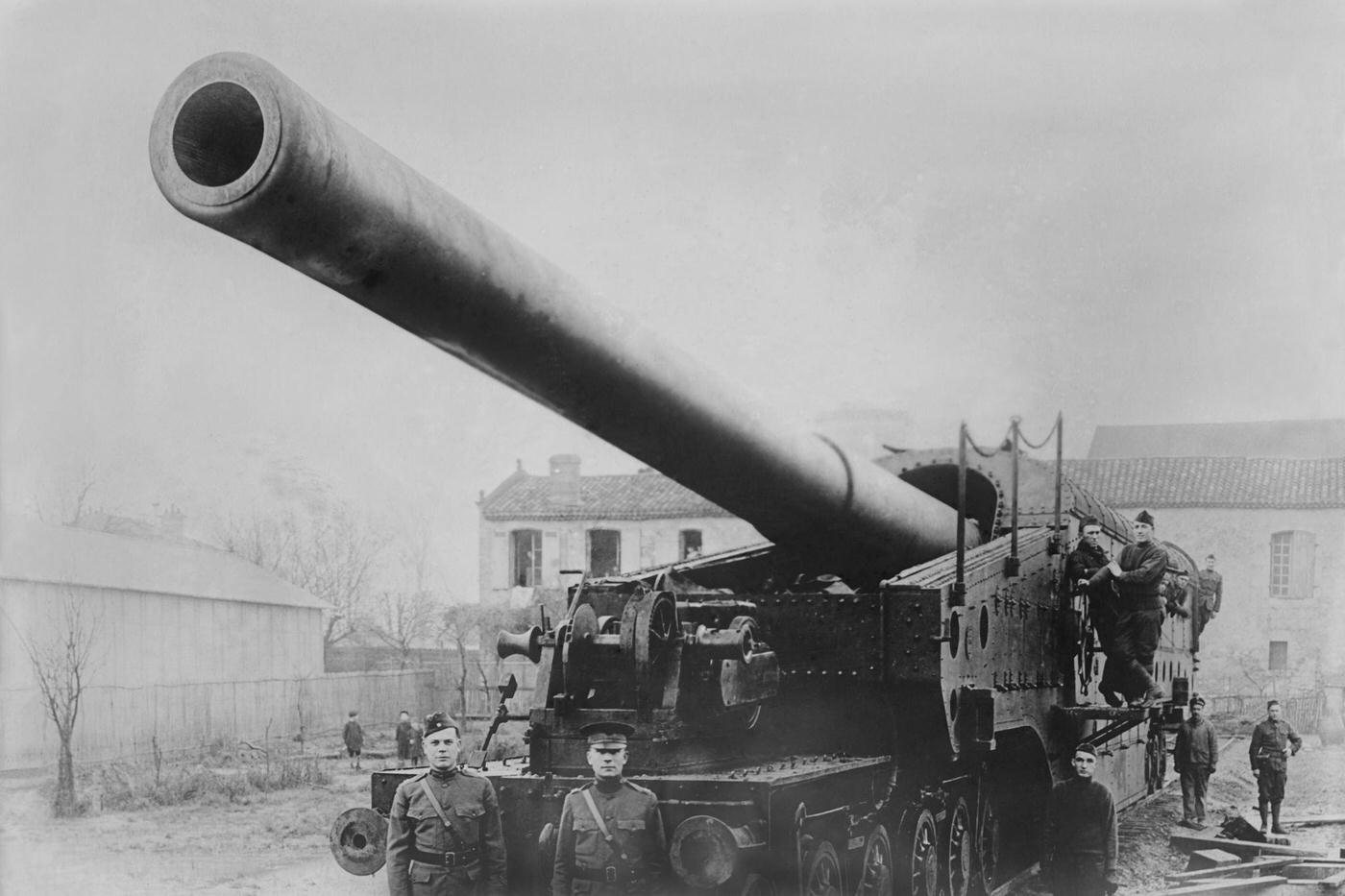 United States Railway Ordinance or Artillery in World War I, France, 1918.