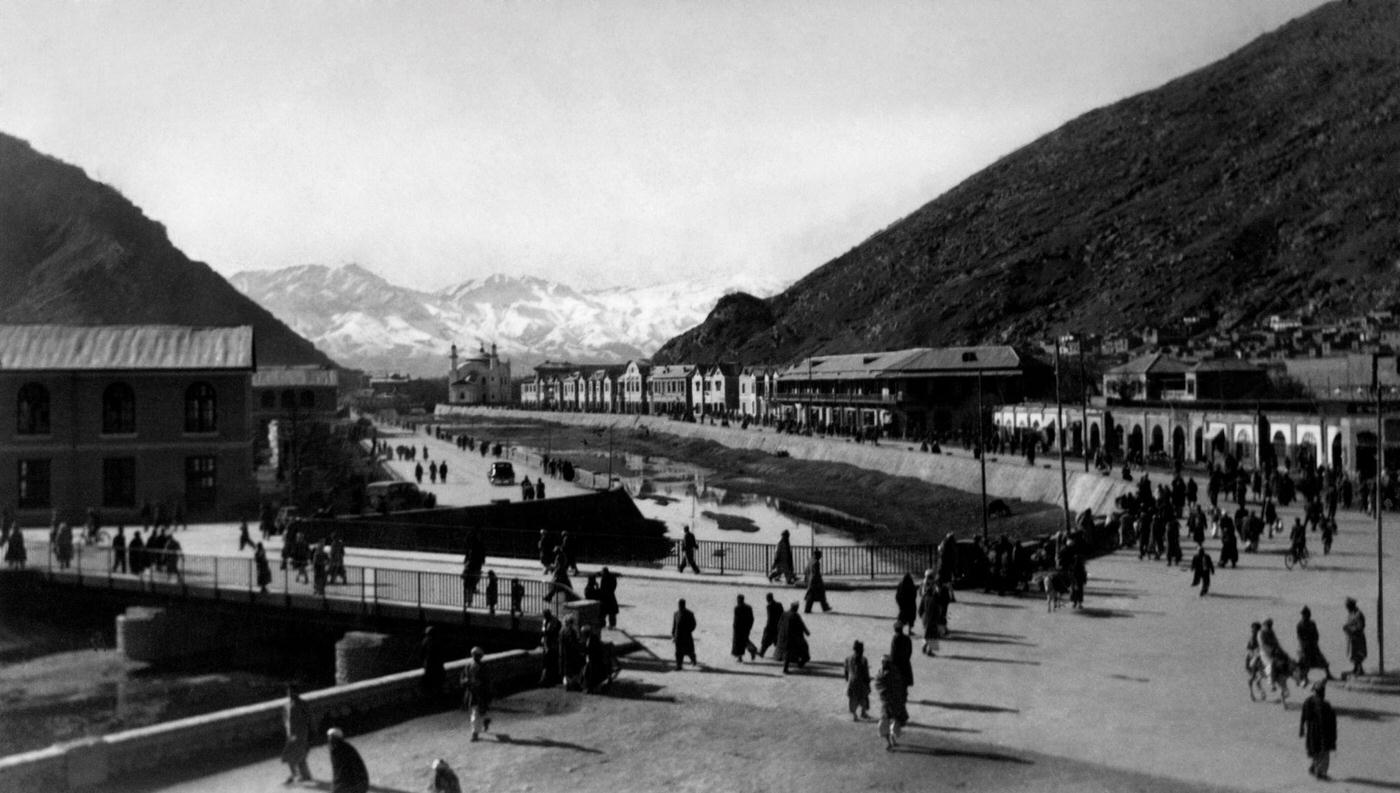 Modernized Kabul riverfront, 1951.