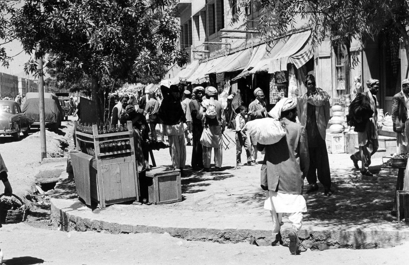 A general view of a Kabul street scene, circa 1950.