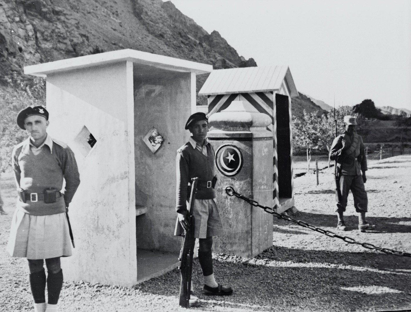 Pakistani border guards at Khyber Pass, 1955.