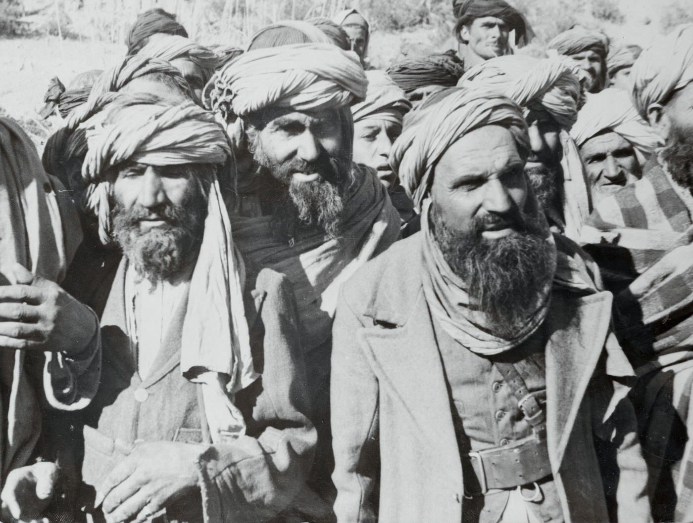 Elder tribesmen of Afghanistan at Khyber Pass, 1955.