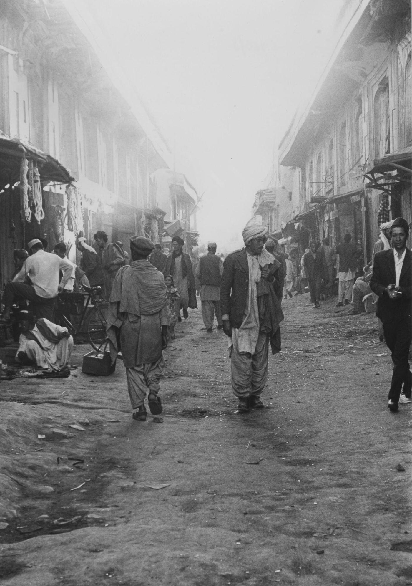General view of a Kabul street scene, circa 1950.