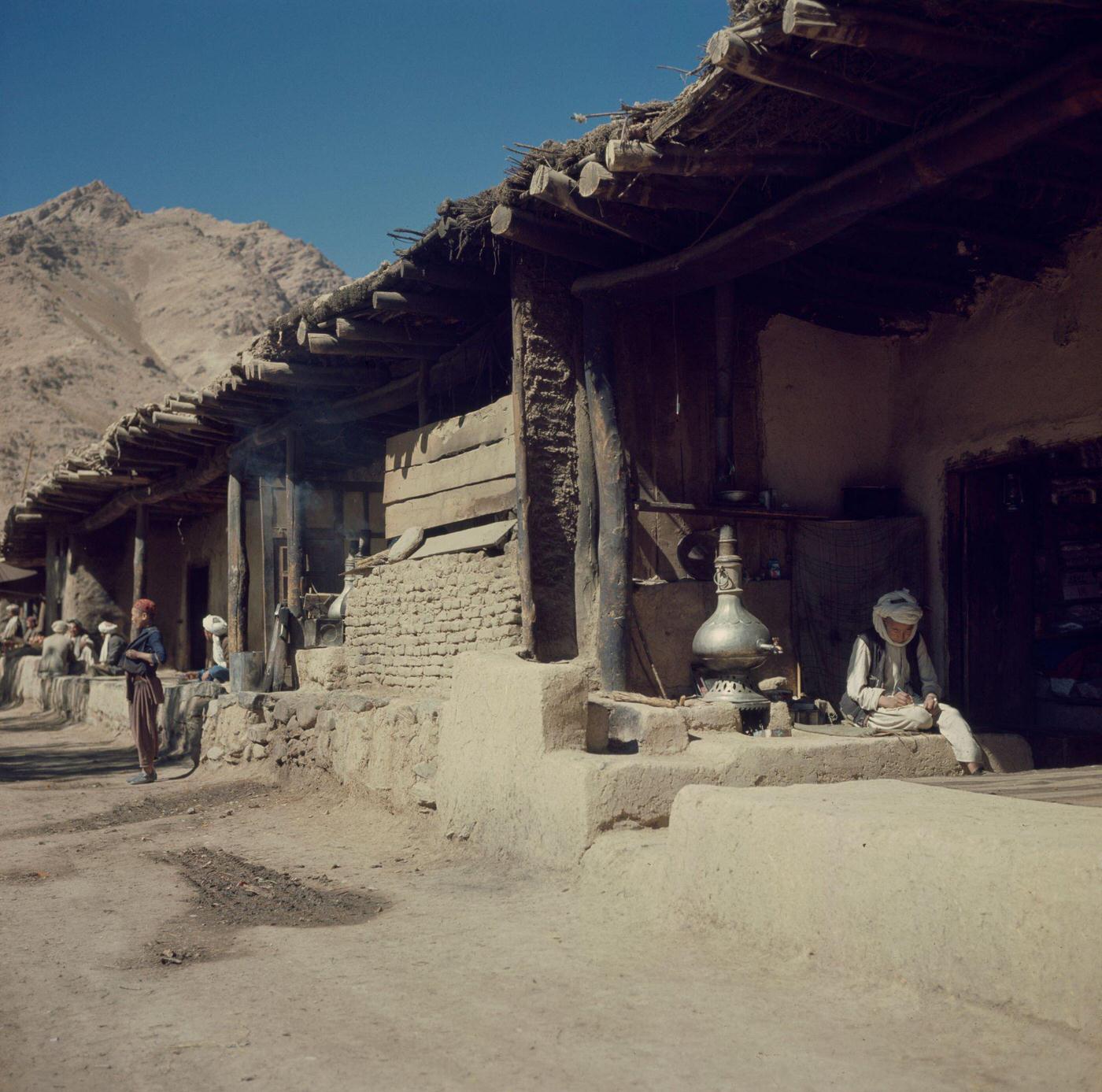 Street scene in a village in Afghanistan, 1950s
