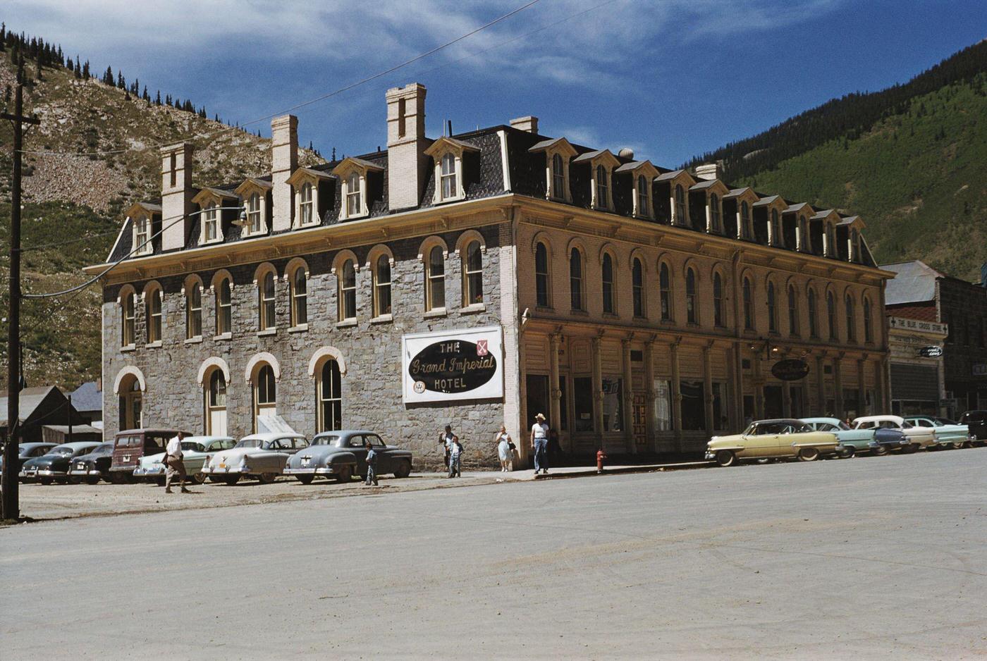 Side view of the Grand Imperial Hotel, Silverton, 1962