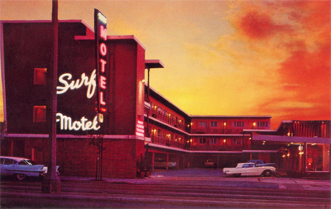 Surf Motel at Sunset, 1960s