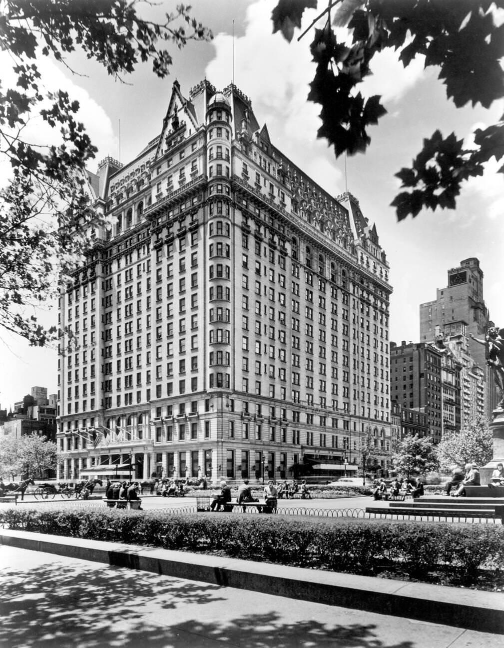 The Plaza Hotel, Central Park South (59th Street) and Fifth Avenue, New York City, 1960