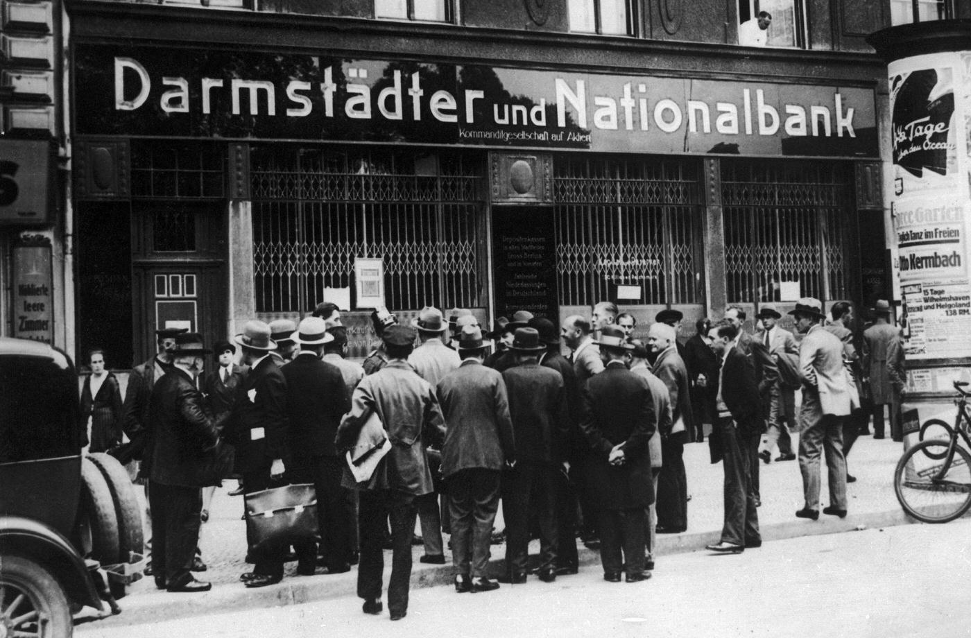 Small Shareholders In Front Of A Bank, Berlin, 1931