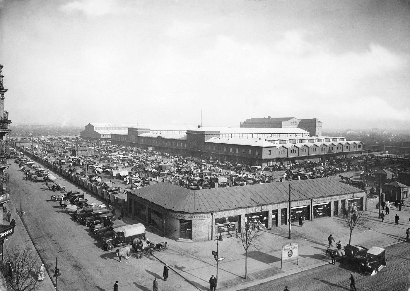 Grossmarkt Berlin: Blick auf den Schlacht- und Viehhof, Berlin, 1930