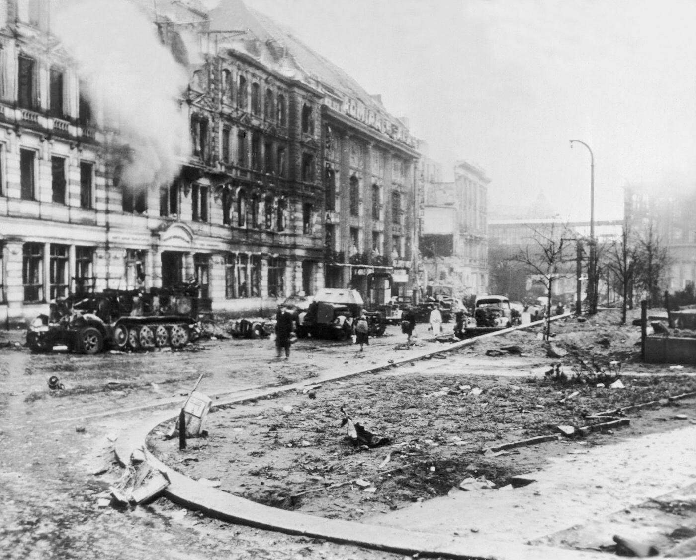 Berlin after the Allied bombings in 1945.