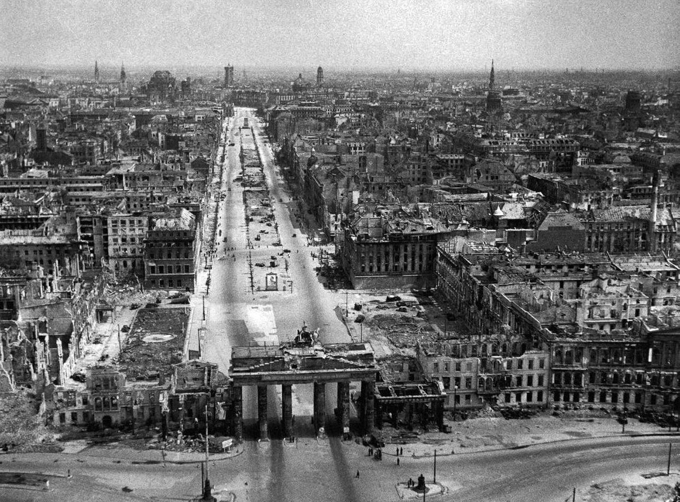 Berlin devastated at the end of World War II. Berlin, Germany, 1945.