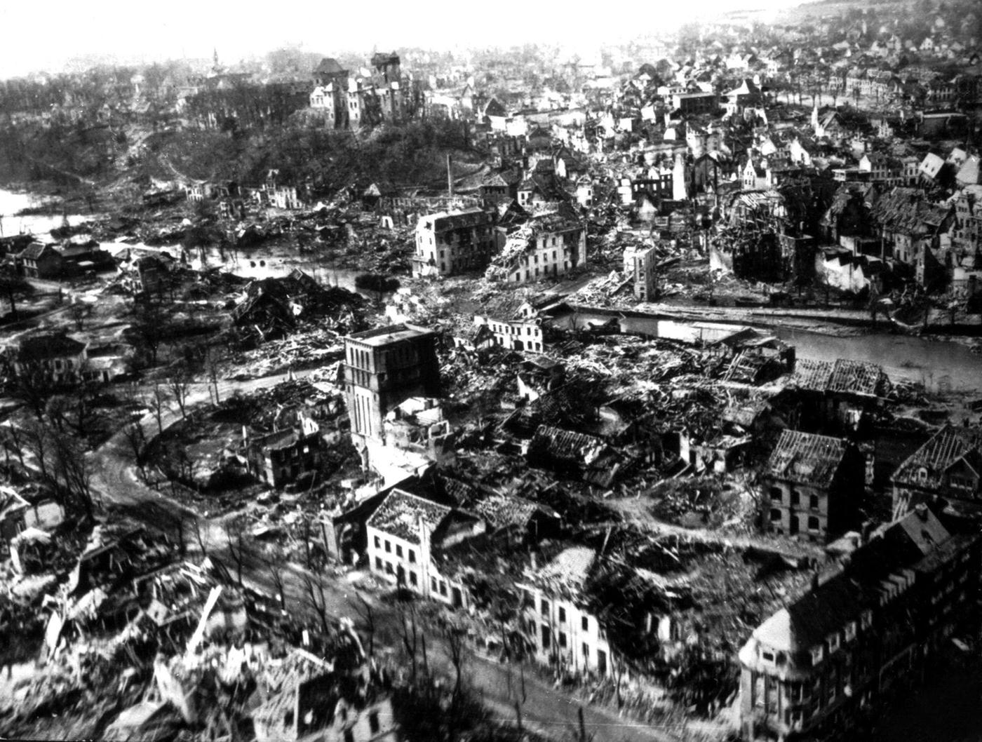 Berlin reduced to rubble and ruins, May 1945, Germany.