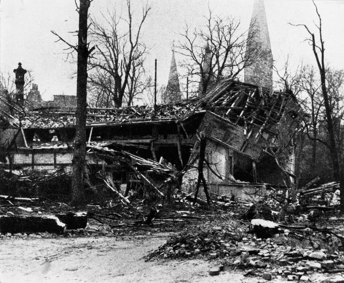 Berlin Zoological Gardens destroyed during World War II.