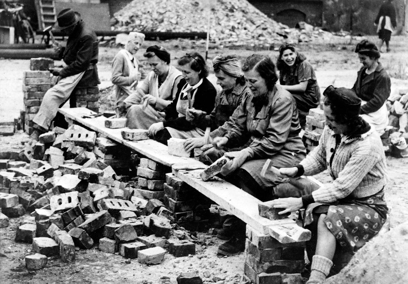 Berliner women working in the ruins of Berlin, September 1945.