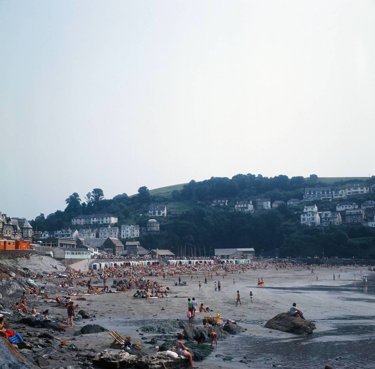 Beach at Looe, Cornwall, 1973.