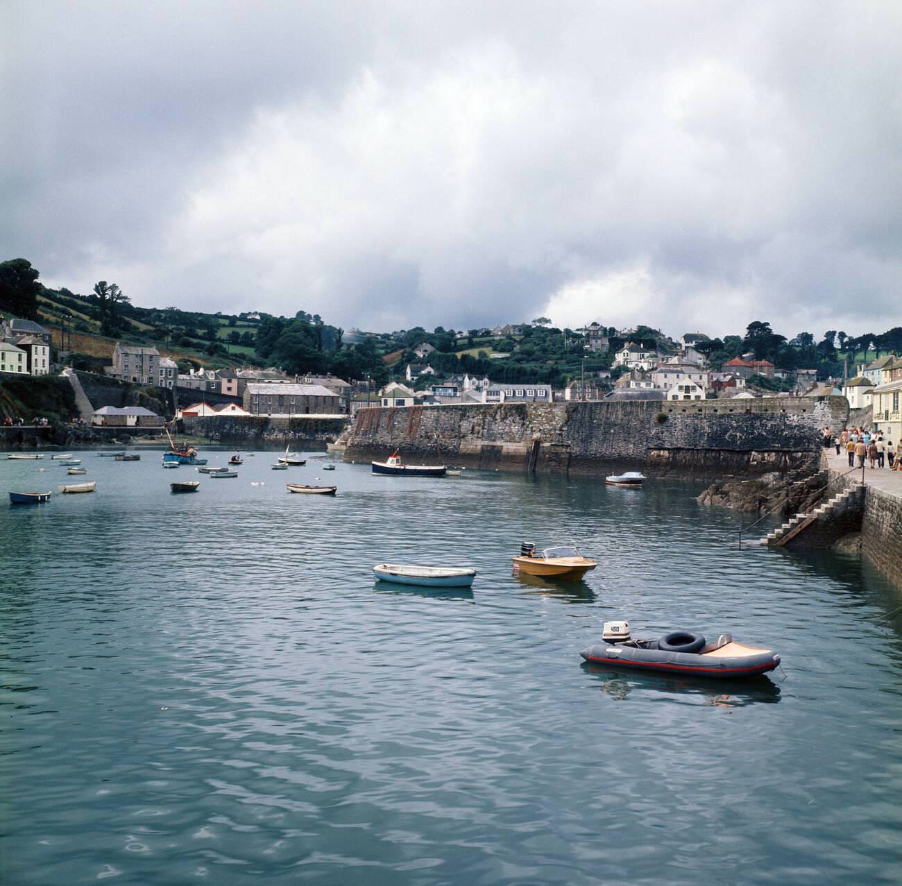 Mevagissey Harbour, Cornwall, 1973.