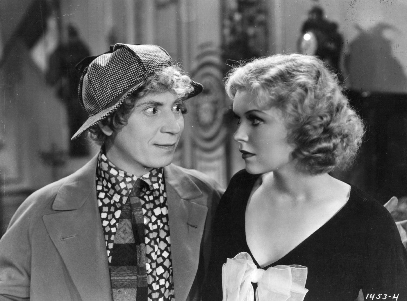 Harpo Marx and Verna Hillie star in Duck Soup (1933).