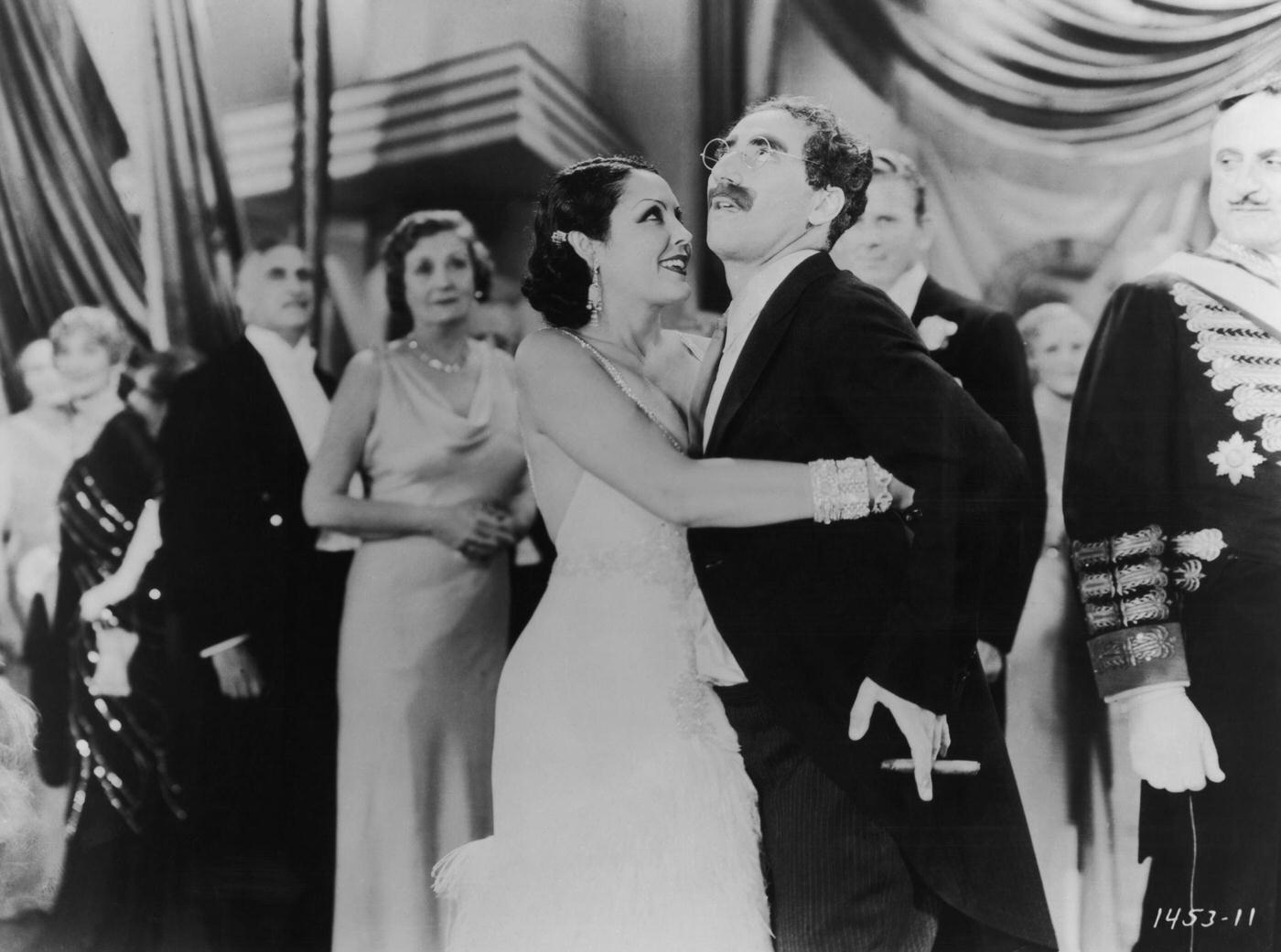 Groucho Marx captivated by Raquel Torres in Duck Soup (1933).